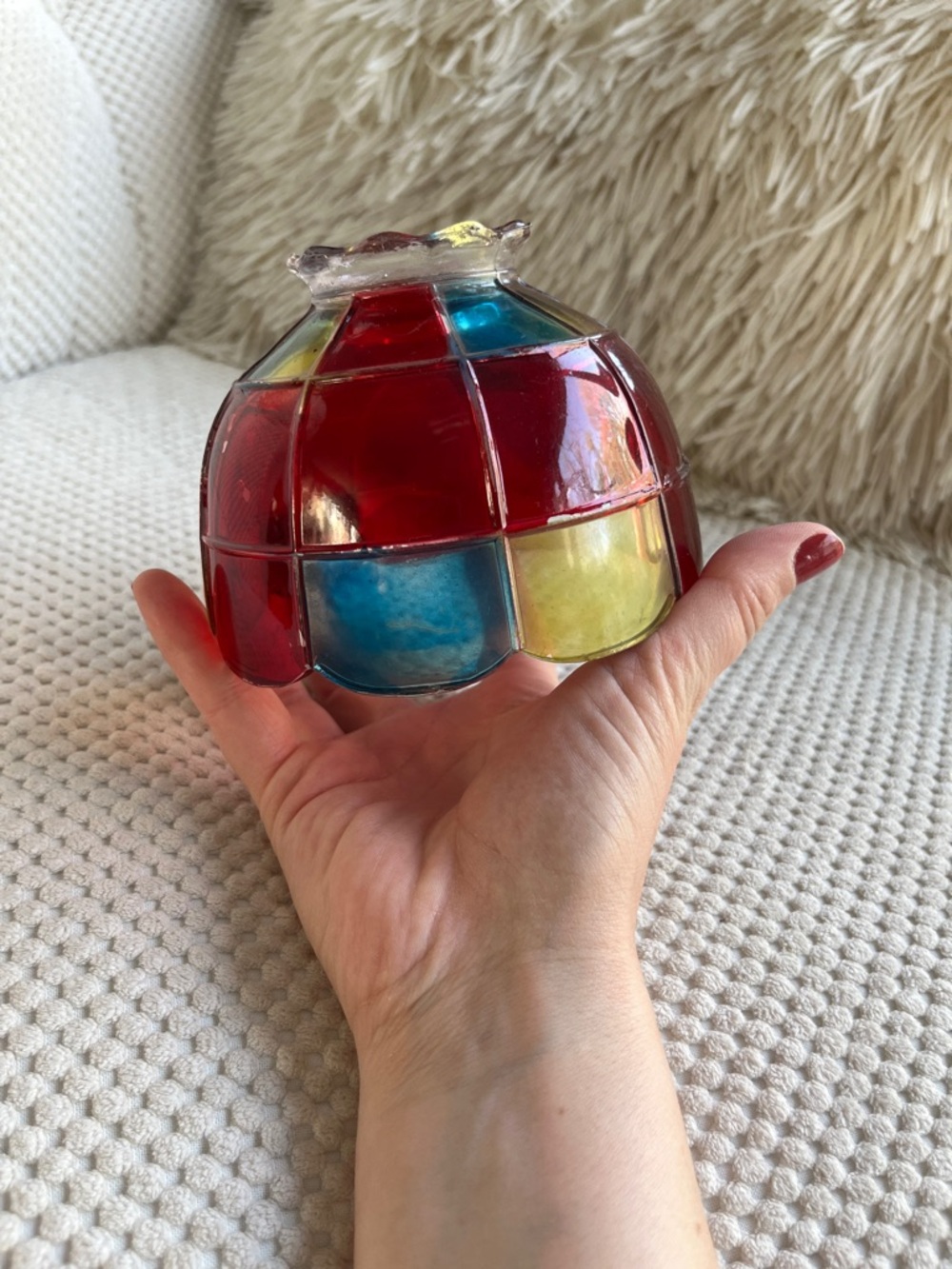 Vintage Westmoreland Glass Company - Multicolor Fairy Lamp Shade - Picture 7 of 7